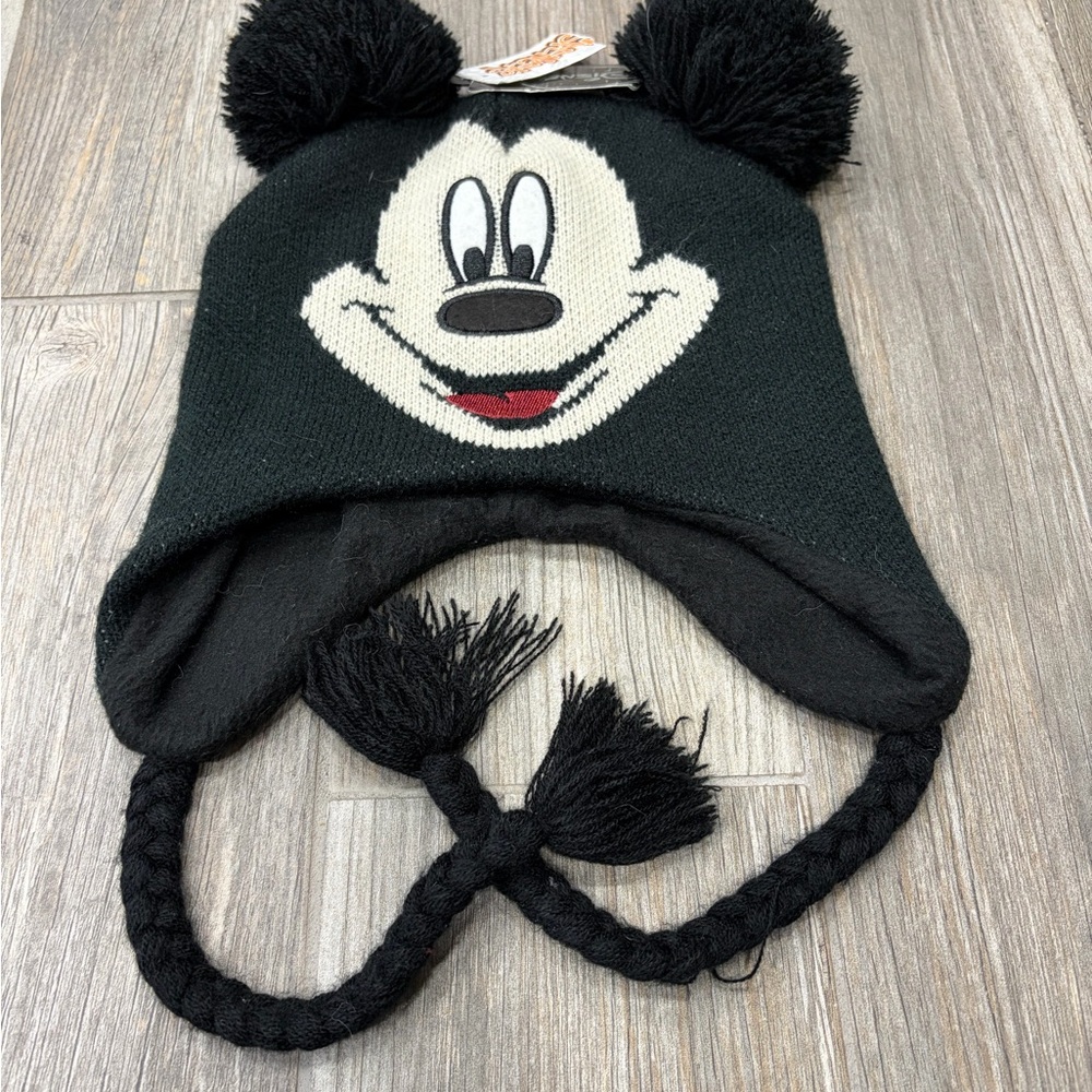 Mickey Mouse Pom-Pom Earflap Beanie Hat
